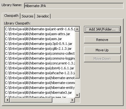 JPA Tutorial: Screenshot library manager